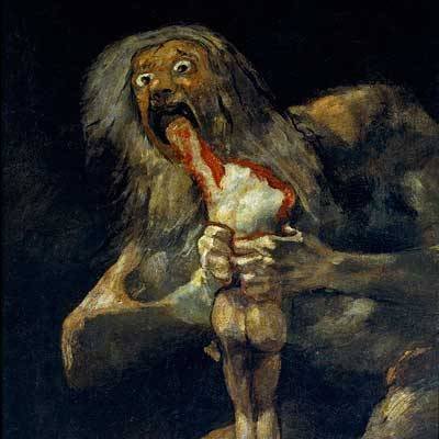 Saturno devorando a su hijo cuadro de Goya