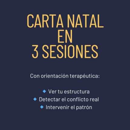 Carta Natal en 3 sesiones con orientación terapéutica